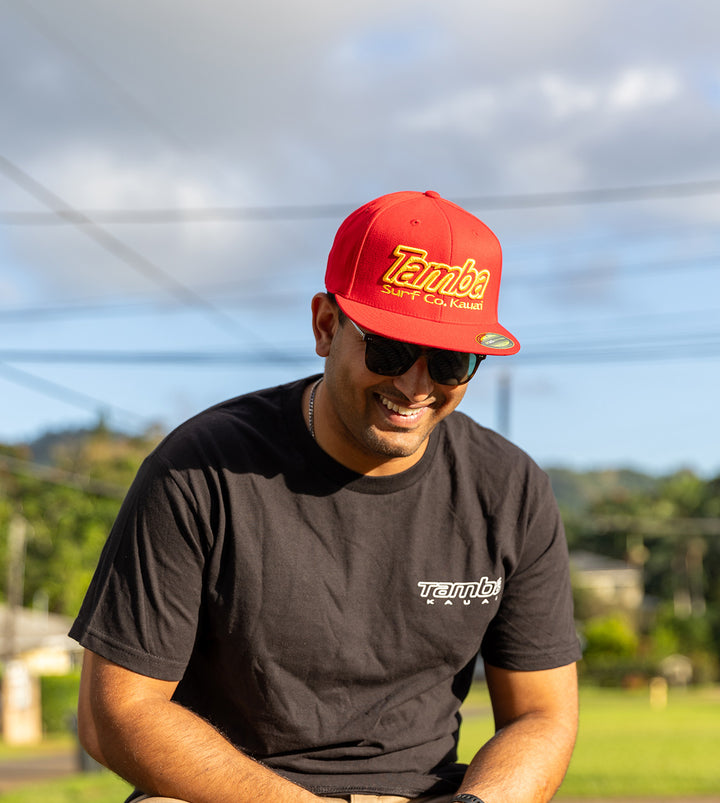 Classic Surf Co 3D Premium Fitted - Red/Yellow- LG/XL