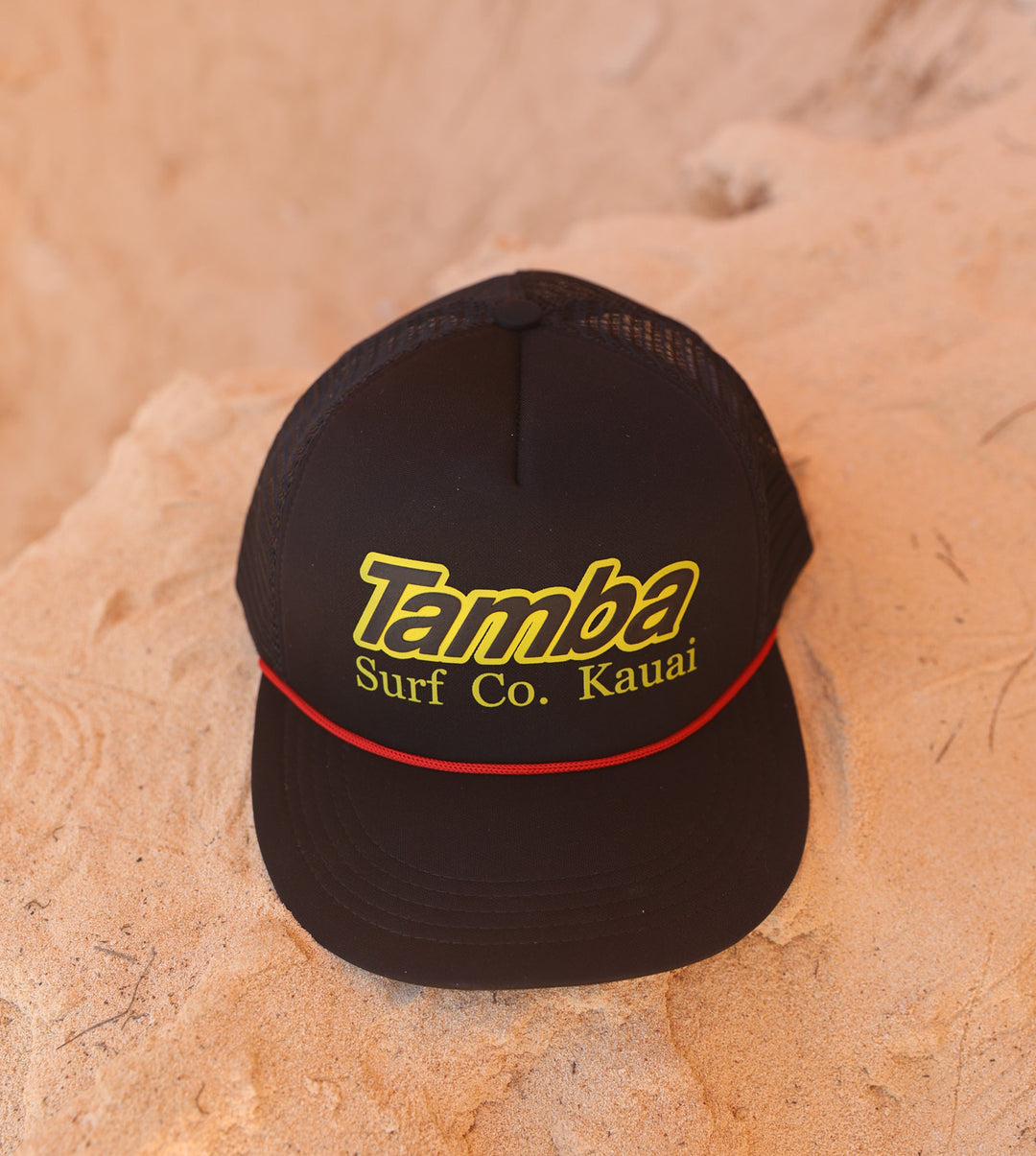 Surf Co Trucker Hat - Black/Yellow