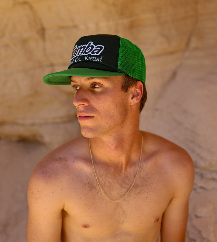 Surf Co Trucker Hat - Green/White