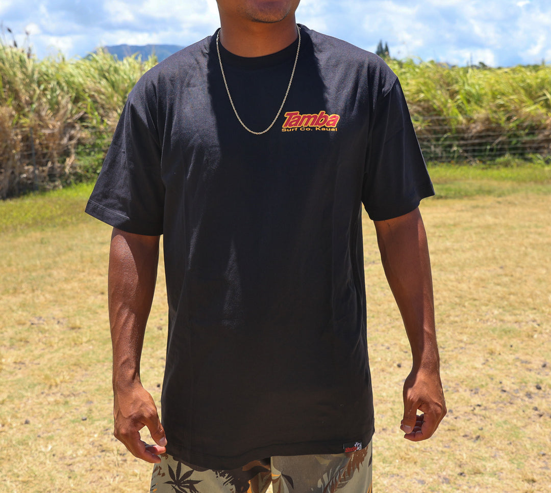 Surf Co Kauai Short Sleeve Shirt - Black/Yellow/Red