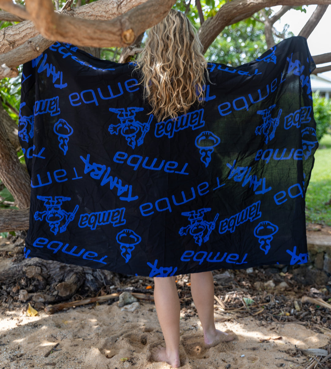 Scrambler Pareo/Sarong - Black/Blue