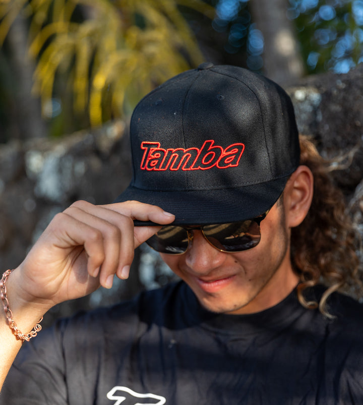 Inline 3D Snapback Hat - Black/Red