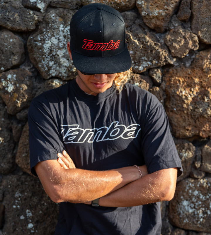 Inline 3D Snapback Hat - Black/Red