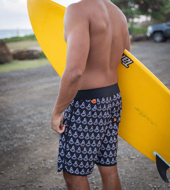 Spirit Board Shorts - Black/White