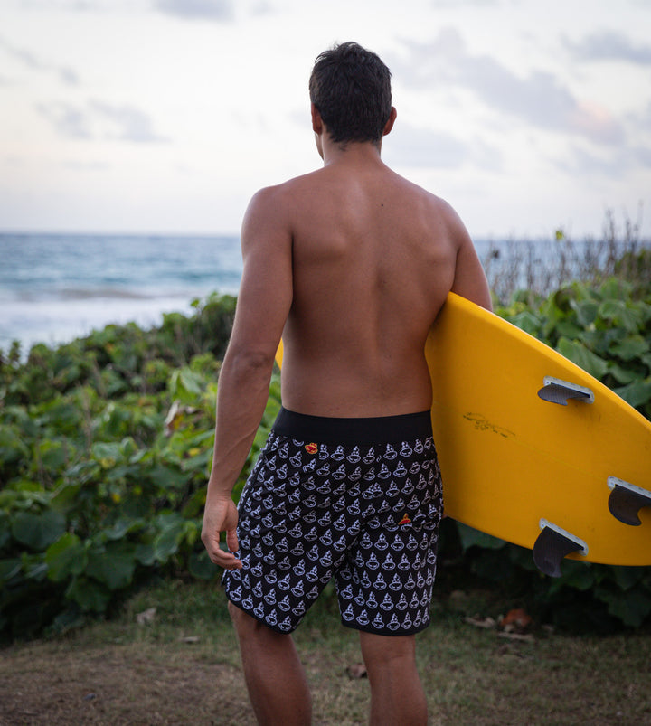 Spirit Board Shorts - Black/White