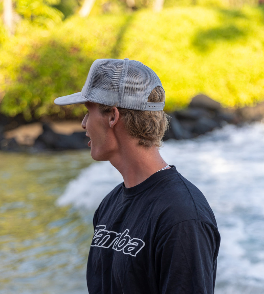 Patches Trucker Hat - Grey/Black