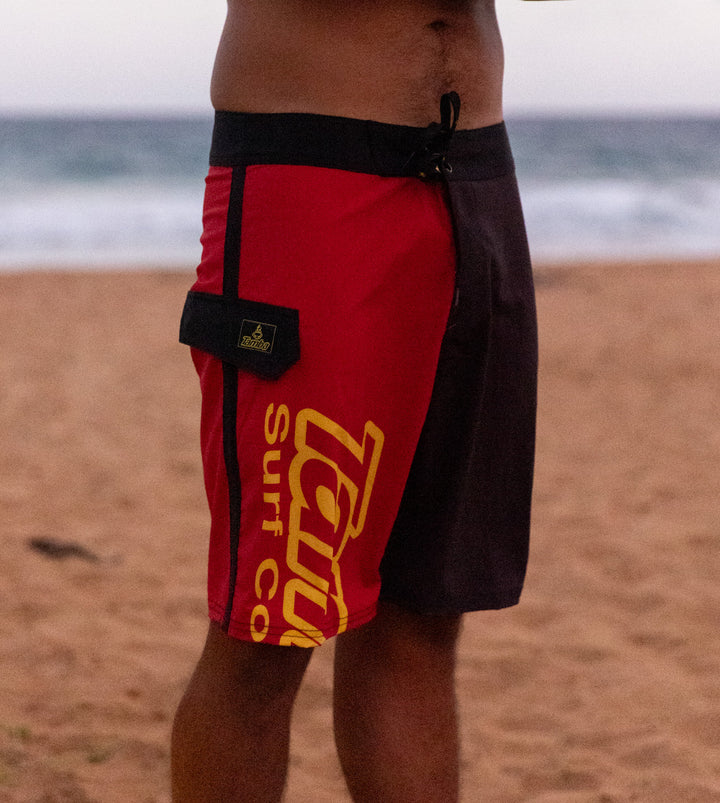 Slice Board Shorts - Red/Black