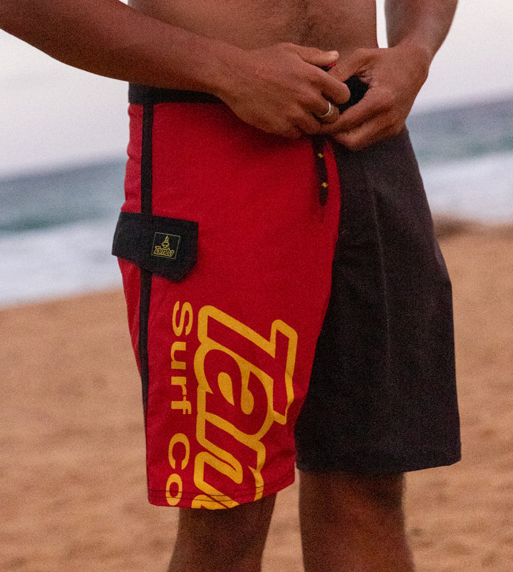 Slice Board Shorts - Red/Black