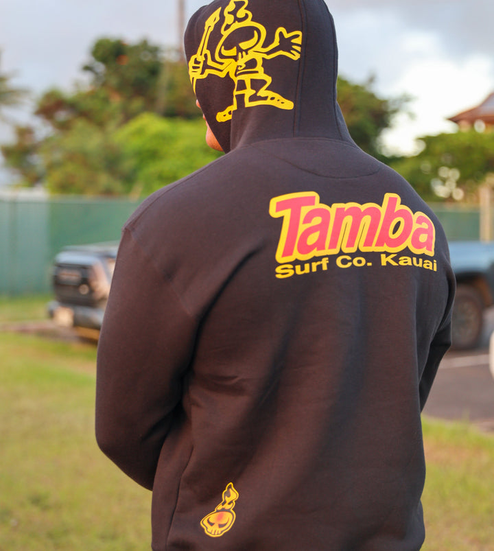 Surf Co Kauai Pullover Hoodie - Black Yellow/Red