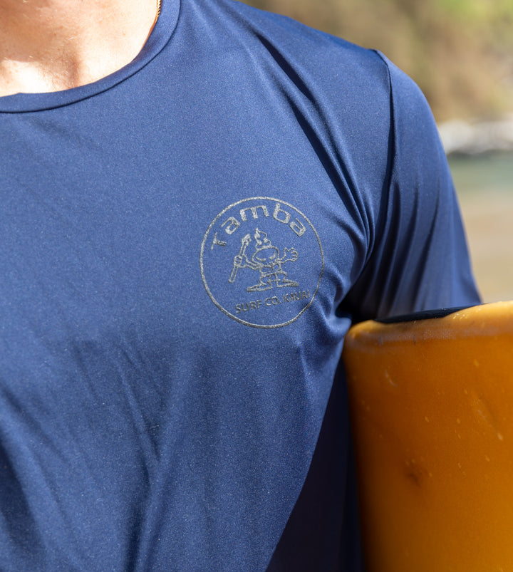 Stamp UV Short Sleeve Shirt - Navy