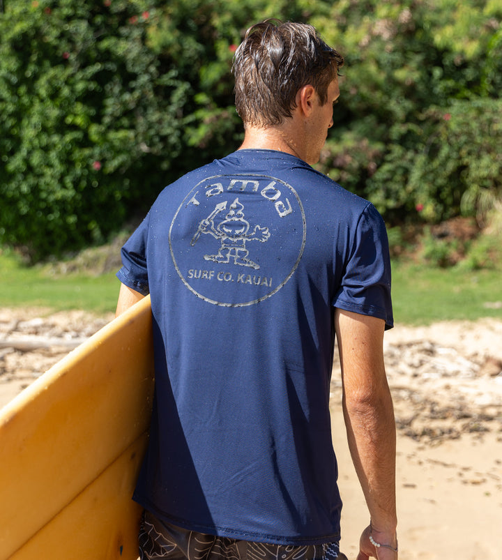 Stamp UV Short Sleeve Shirt - Navy