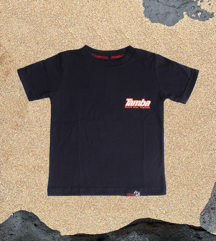 Surf Co Kauai Toddler Short Sleeve Shirt - Black/Rust/White