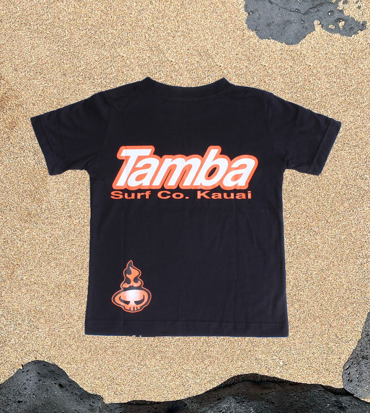 Surf Co Kauai Toddler Short Sleeve Shirt - Black/Rust/White