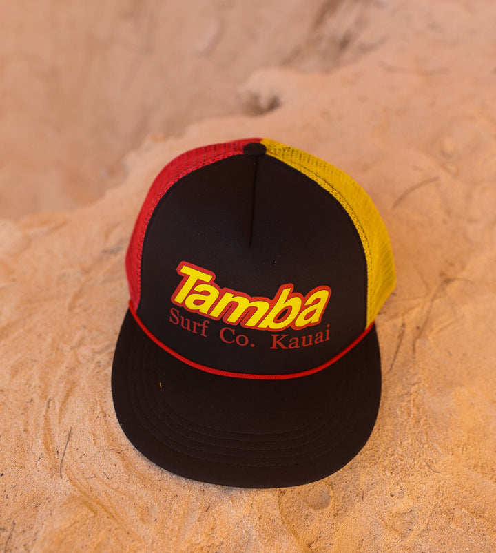 Surf Co Trucker Hat - Classic Red/Yellow