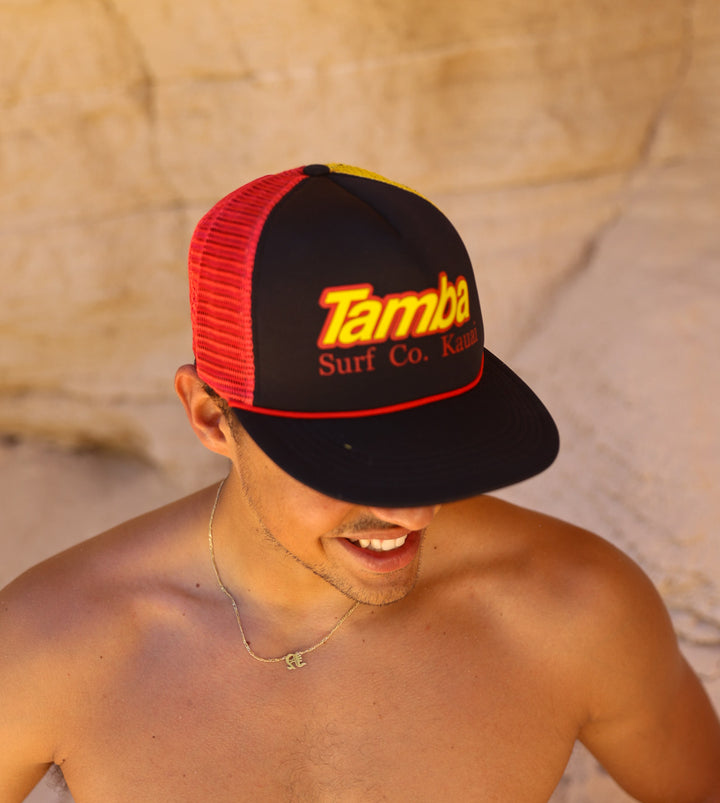 Surf Co Trucker Hat - Classic Red/Yellow