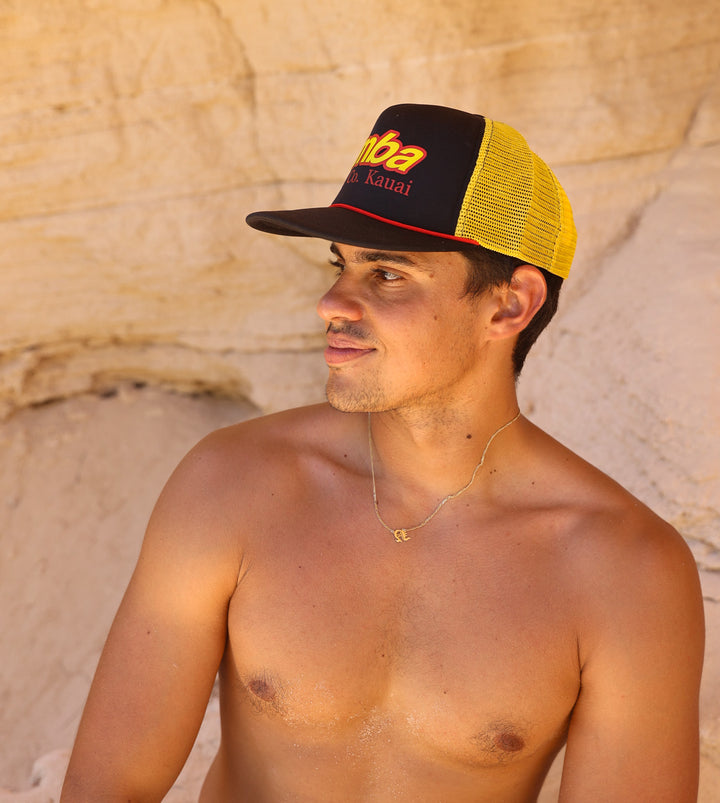 Surf Co Trucker Hat - Classic Red/Yellow