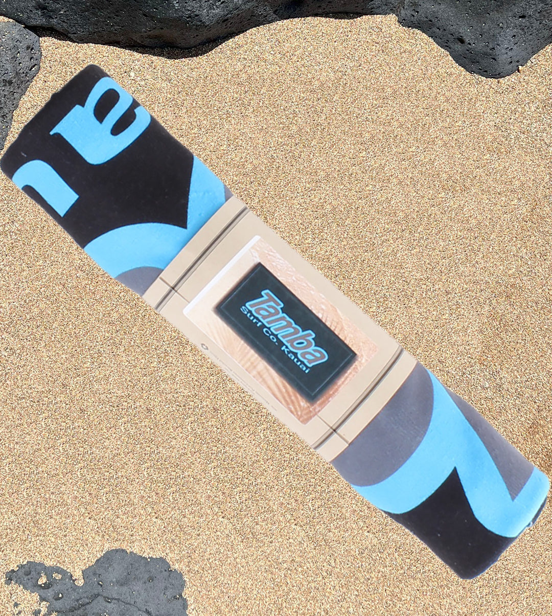 Tamba Surf Co Towel - Black/Blue/Silver