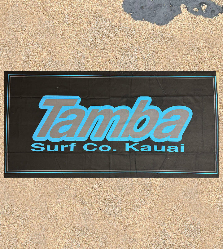 Tamba Surf Co Towel - Black/Blue/Silver