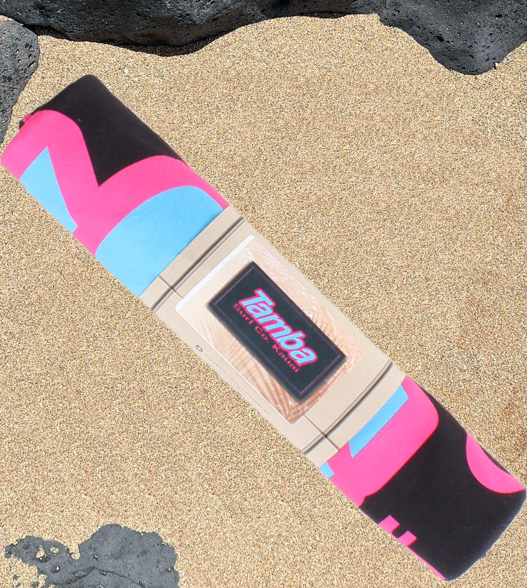 Tamba Surf Co Towel - Black/Pink/Blue