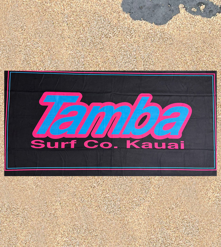 Tamba Surf Co Towel - Black/Pink/Blue