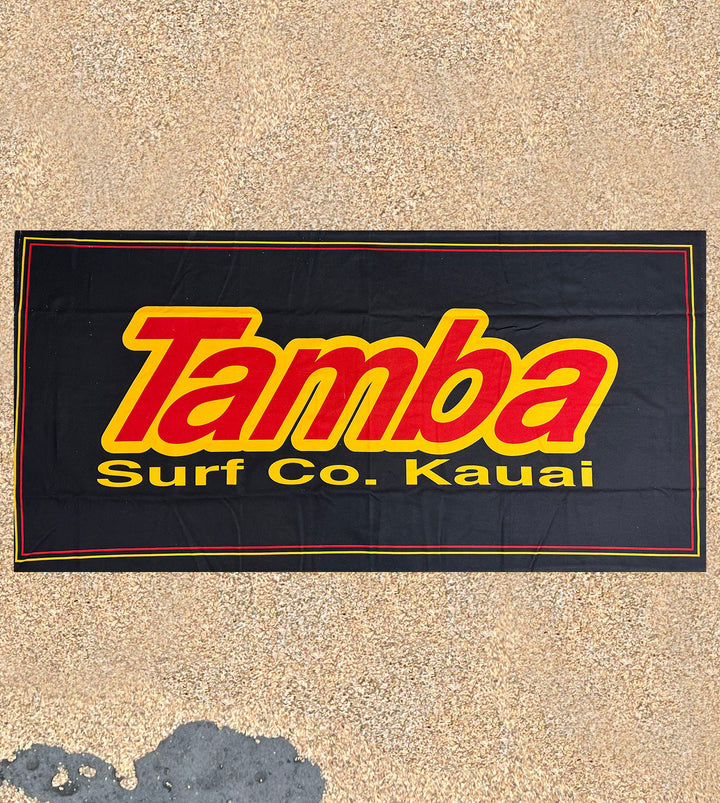 Tamba Surf Co Towel - Black/Yellow/Red