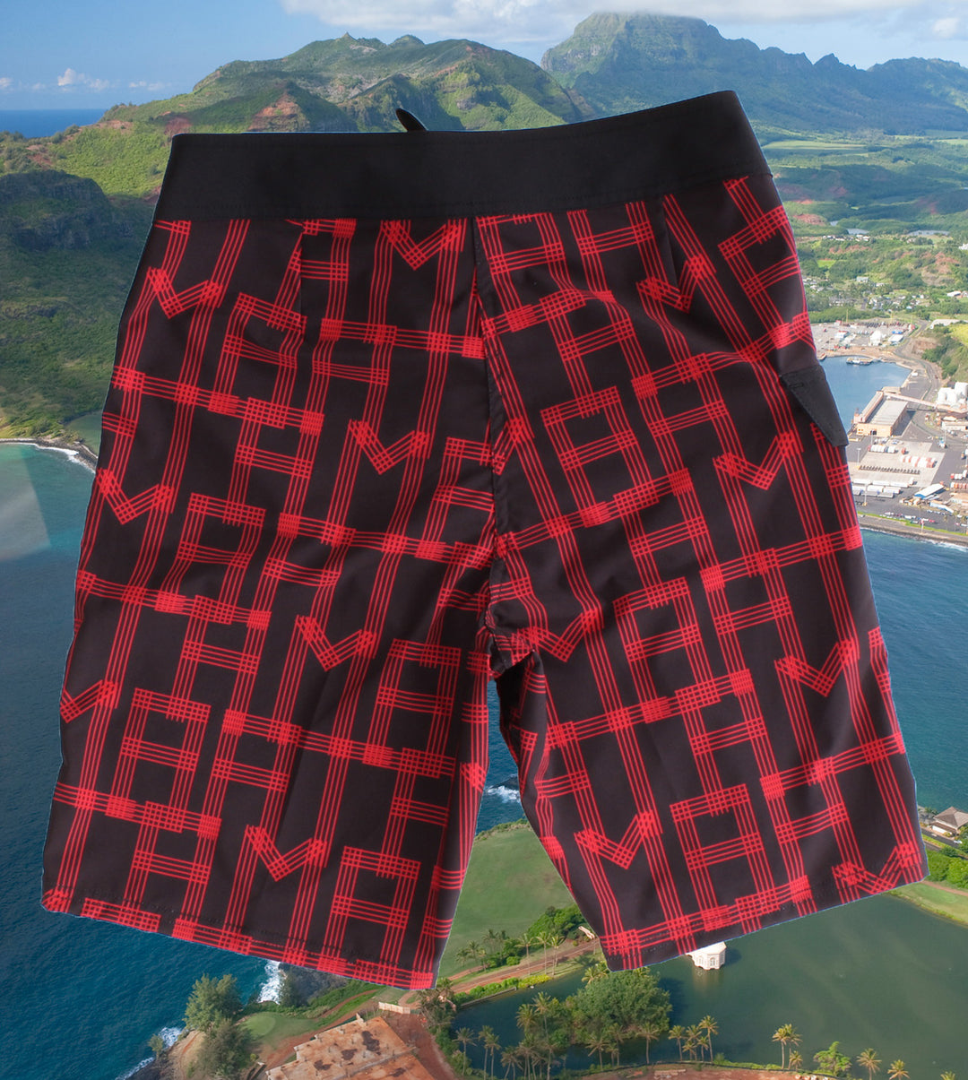 Titan Board Shorts - Black/Red