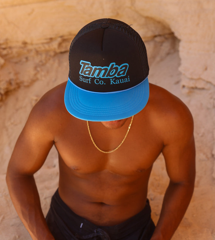 Surf Co Trucker Hat - Black/Blue