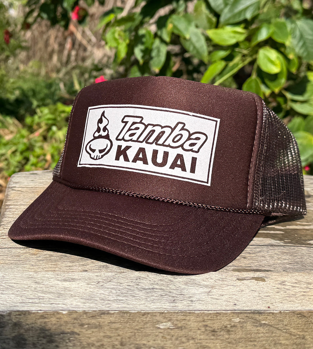 Patches Trucker Hat - Brown/White