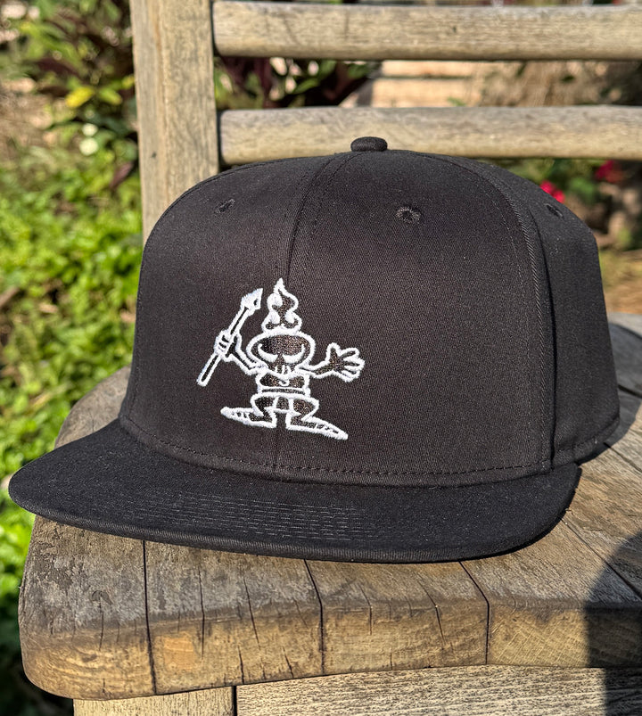 Warrior Embroidered Snapback - Black/White