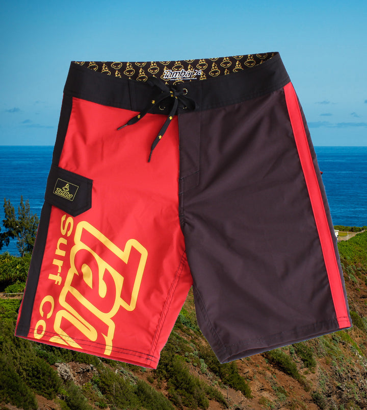 Slice Board Shorts - Red/Black