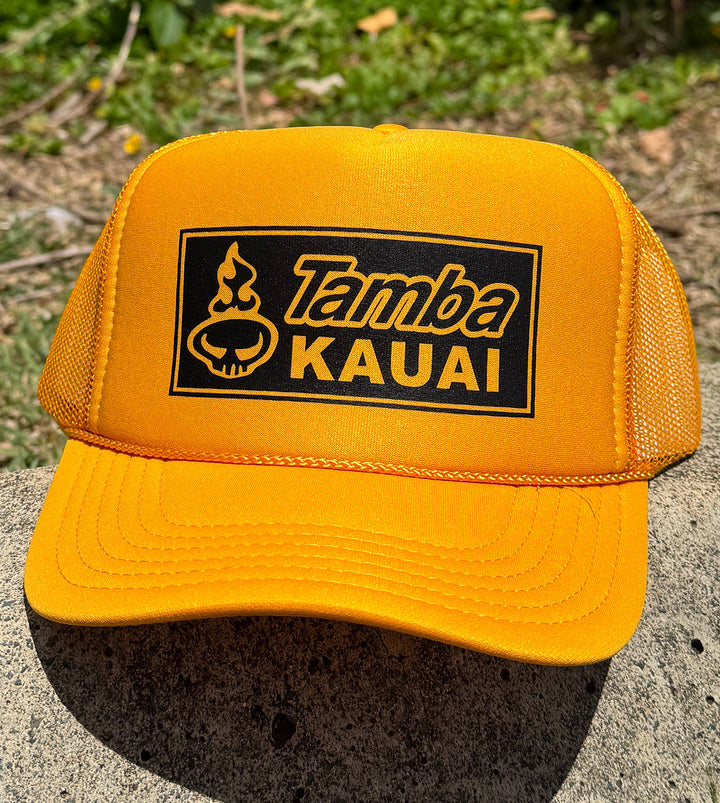 Patches Trucker Hat - Gold/Black