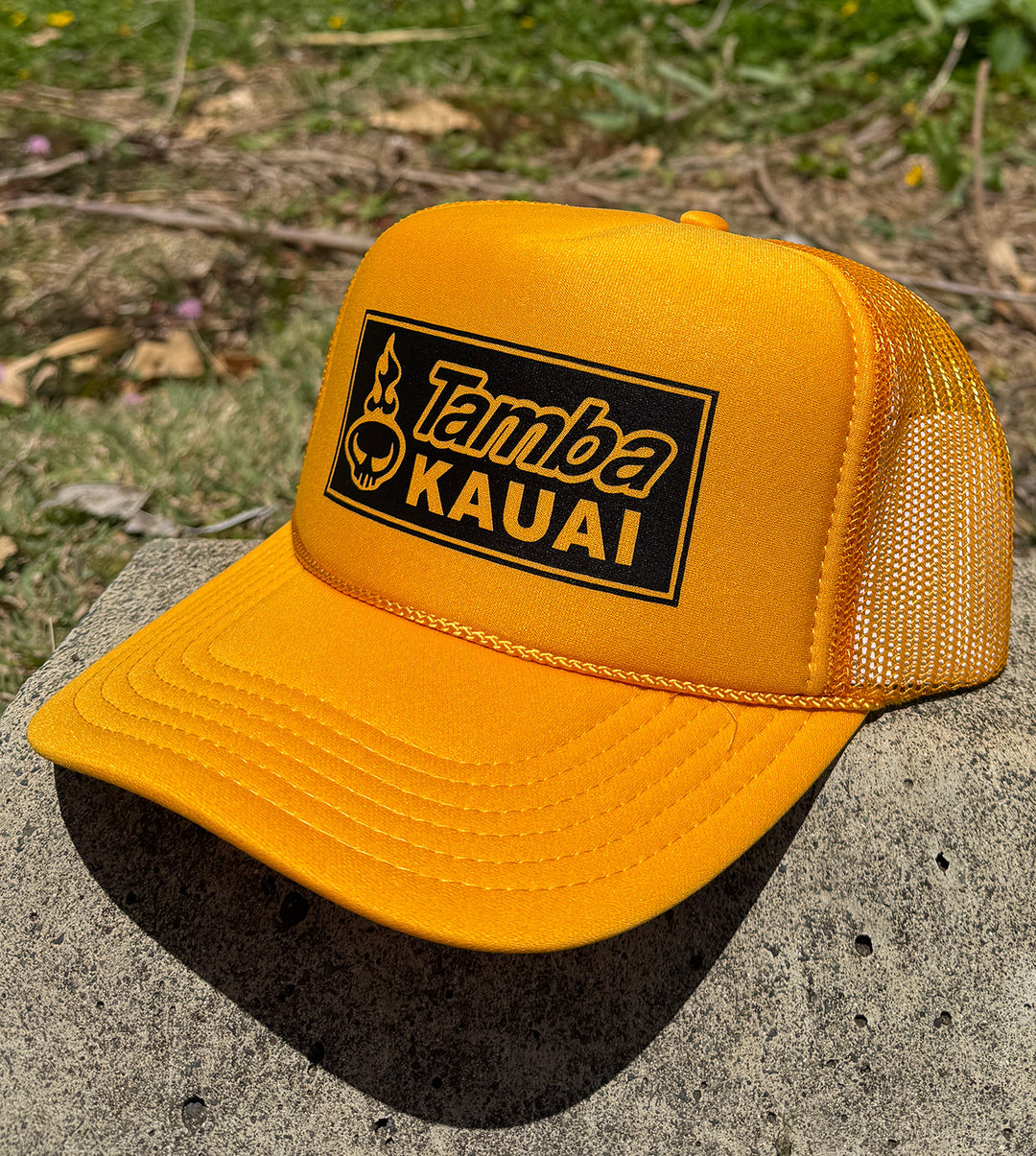 Patches Trucker Hat - Gold/Black