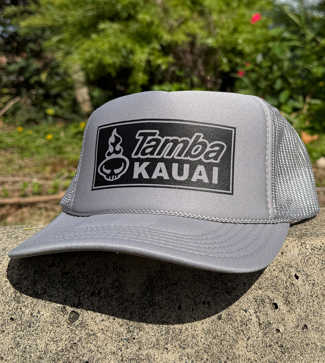 Patches Trucker Hat - Grey/Black