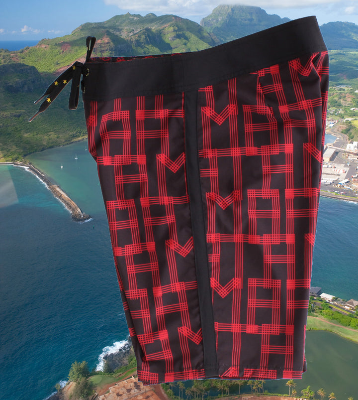 Titan Board Shorts - Black/Red