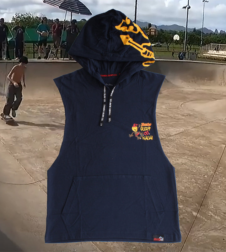 Skate Warrior Tank Hoodie Shirt - Navy