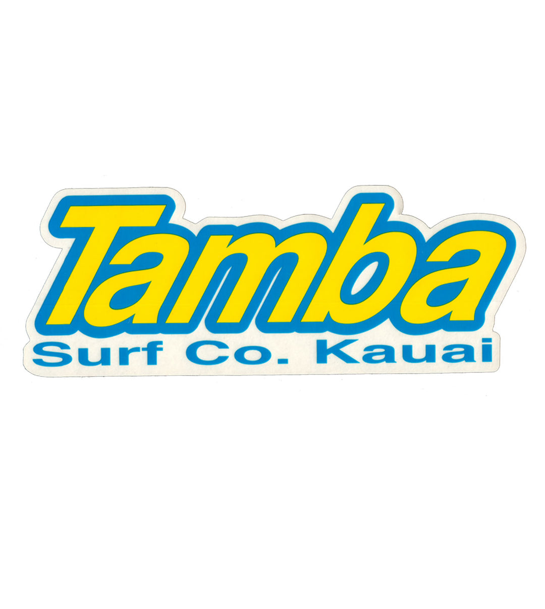 Tamba Sticker: Tamba Surf Co Kauai 8"x3"