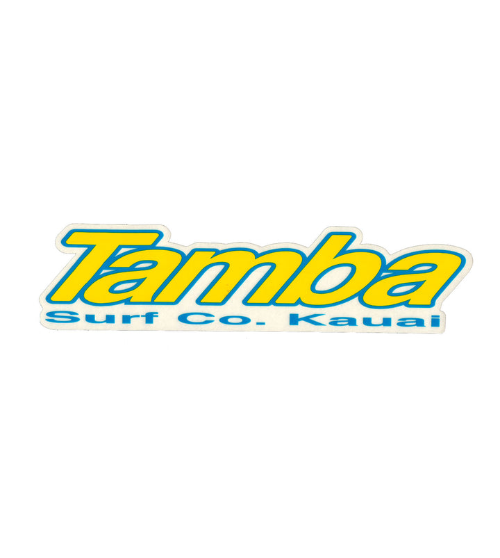 Tamba Sticker: Tamba Surf Co Kauai Thinline 8.125"x2"