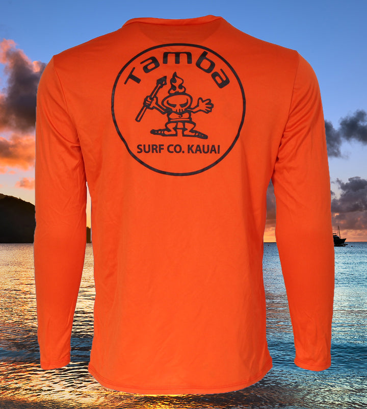 Stamp UV Long Sleeve Shirt - Orange