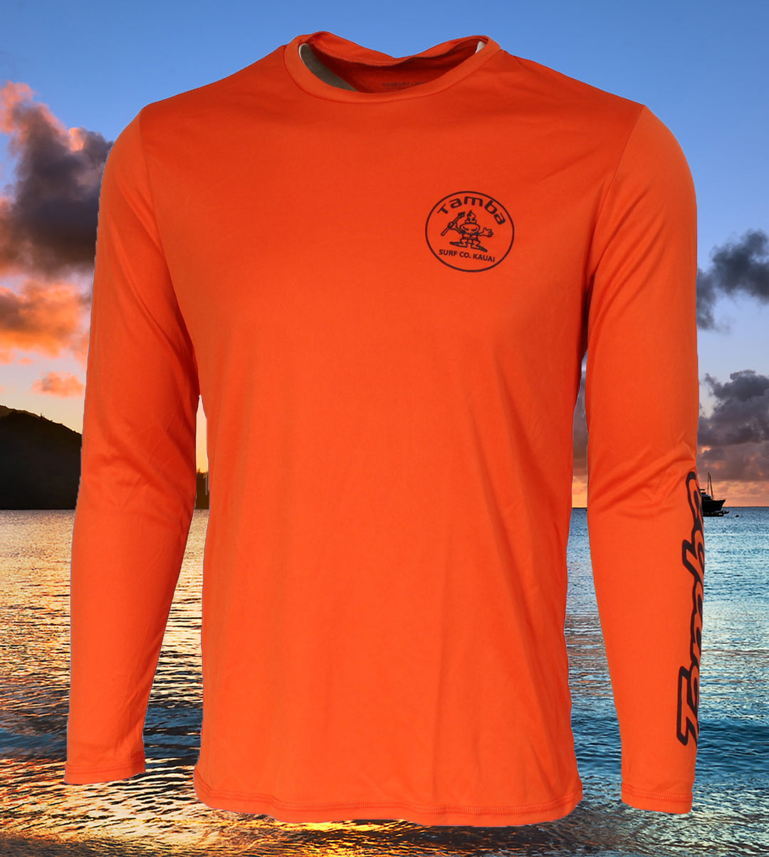 Stamp UV Long Sleeve Shirt - Orange