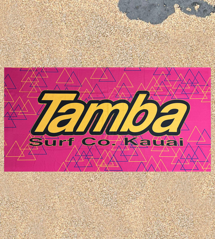 Tamba Surf Co Towel - Pink Pyramids