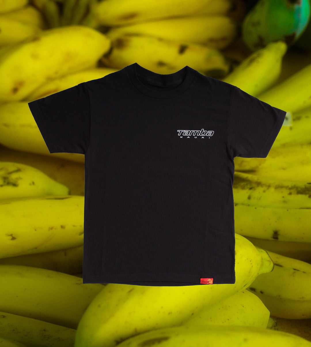 Rasta Plumeria Short Sleeve Shirt - Black