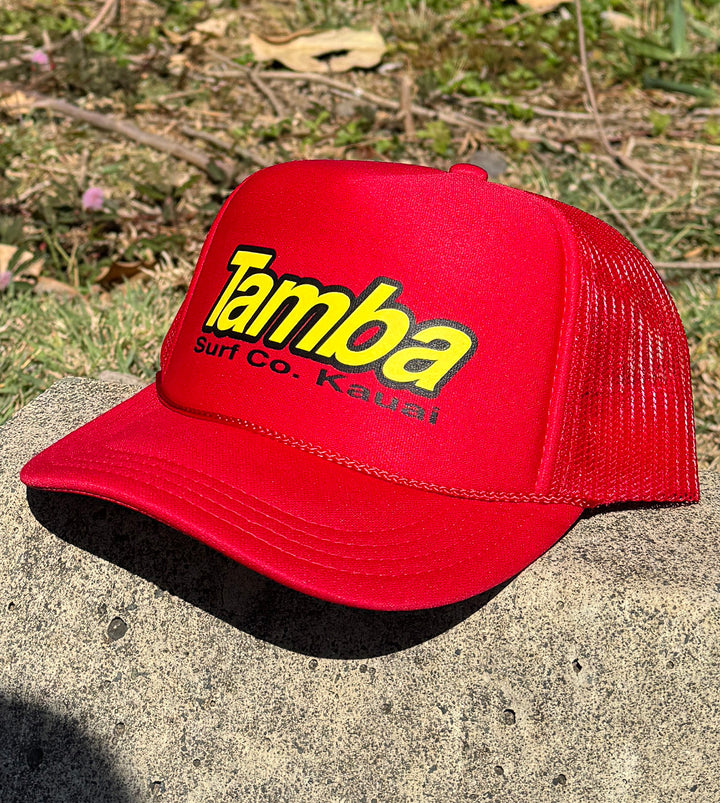 Surf Co Trucker YOUTH Hat - Red Black Yellow