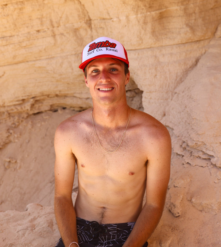 Surf Co Trucker Hat - Red/White/Red