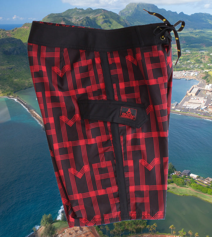 Titan Board Shorts - Black/Red