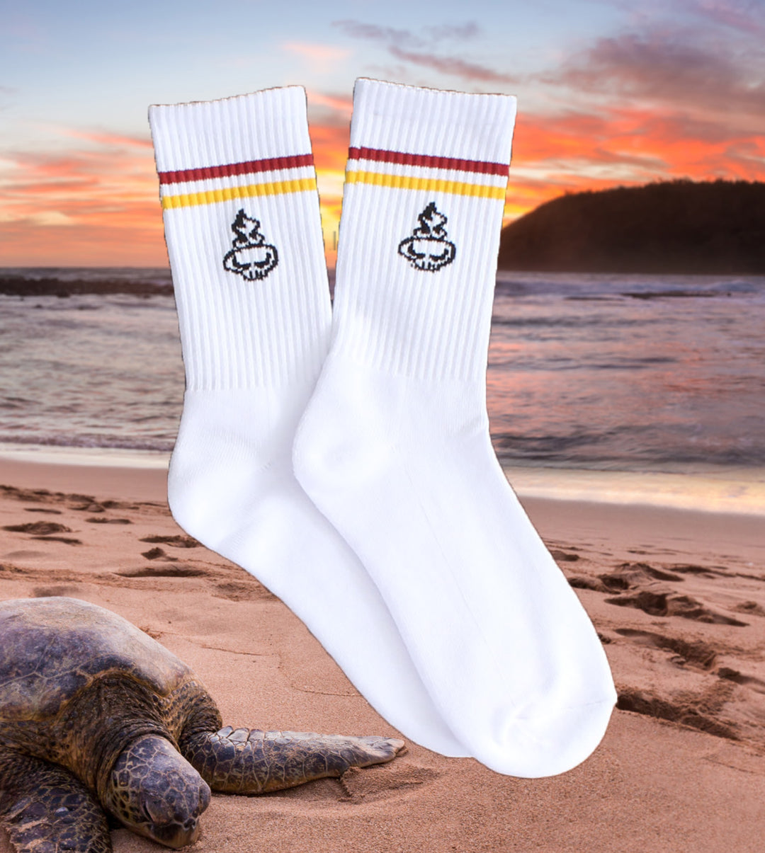 Warrior Socks - White/Red/Yellow