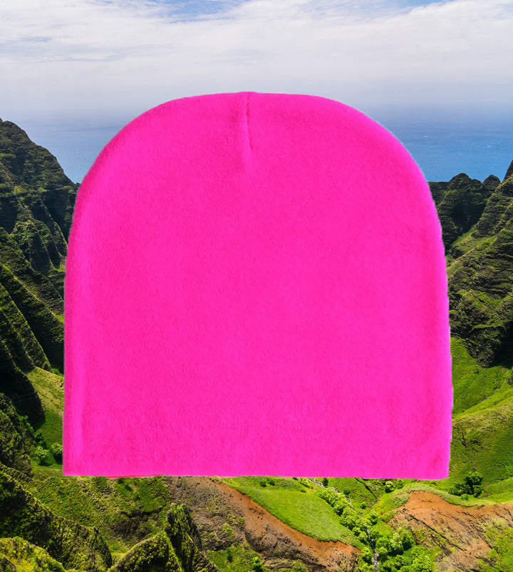 Knit Beanie - Warrior Pink/Blue