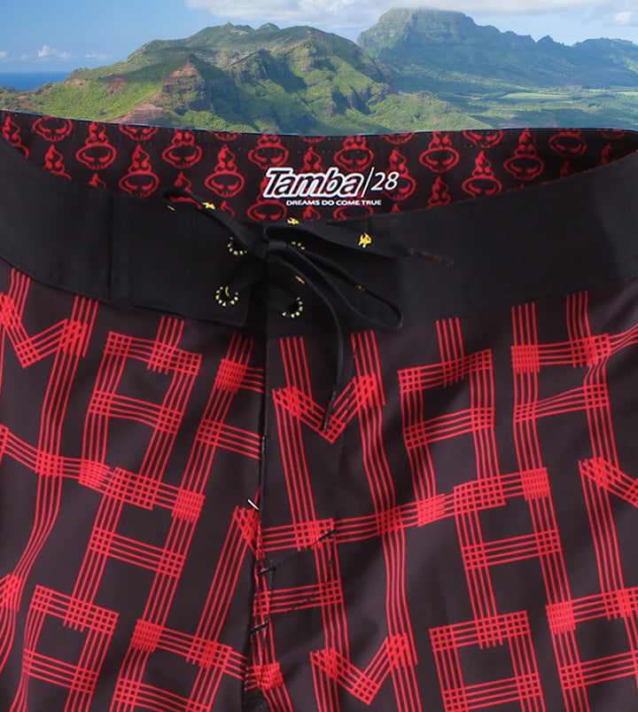 Titan Board Shorts - Black/Red